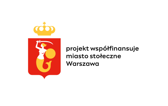 Projekt współfinansuje miasto stołeczne warszawa logo