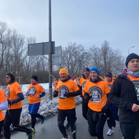 Grupa Biegaczy z GK PFR na biegu WOŚP
