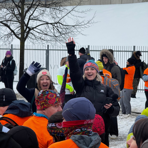 Grupa Biegaczy z GK PFR na biegu WOŚP